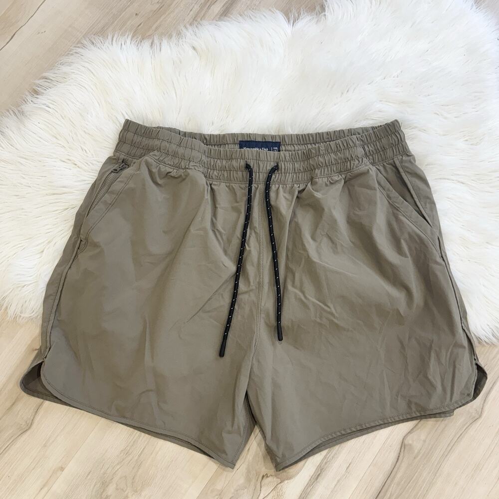 Abercrombie & Fitch men's nylon athletic Swim Trunks XXL Gray/brown CP